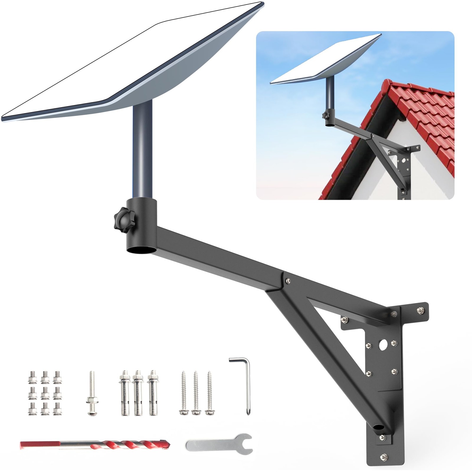 Starlink Long Wall Mount - Thickened Mounting Pole Kit for V2 Starlink Intern...