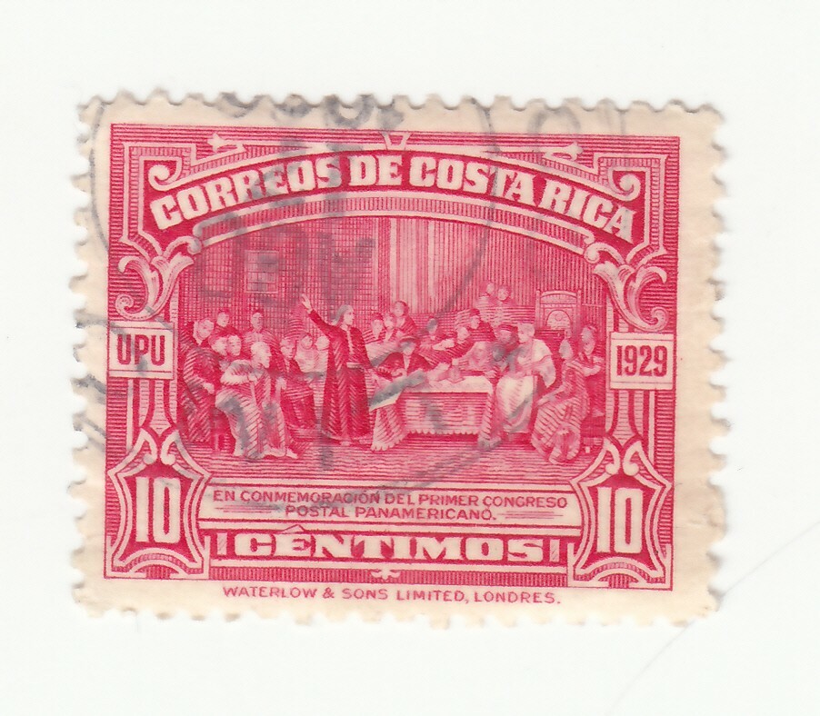 Costa Rica 1930. Columbus and Queen Isabella. 10c. Carmine. Sc# 156. Used