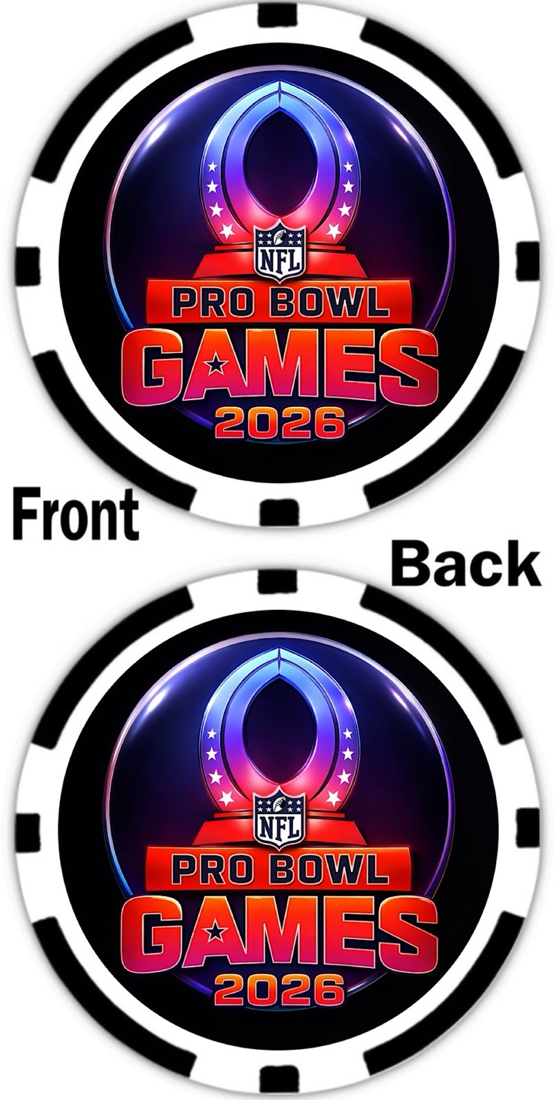 2026 NFL PRO BOWL GAMES  - COMMEMORATIVE POKER CHIP - 2026 NFL PRO BOWL