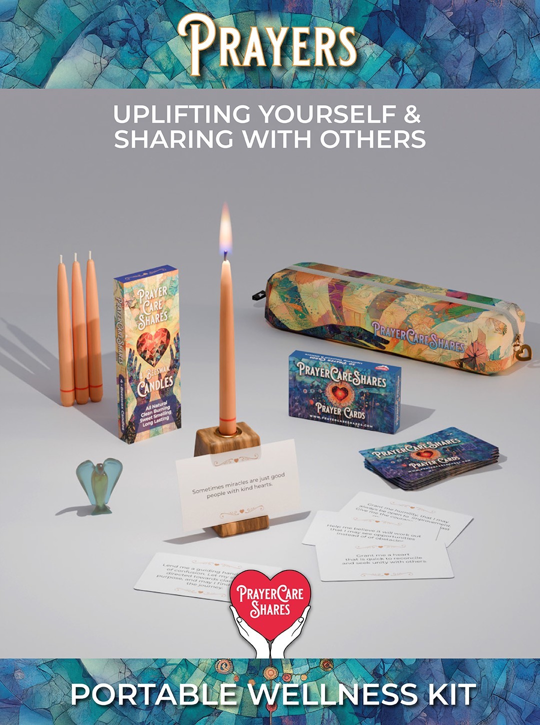 PrayerCareShares- Prayers Kit- Portable Wellness and Sanctuary Kit for Wellness