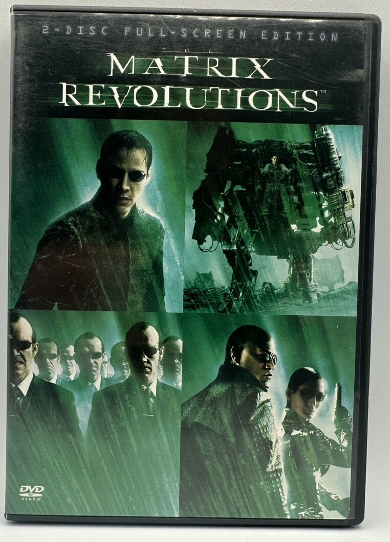 Matrix Revolutions DVD 2 Disc Full-Screen Edition Keanu Reeves Hugo Waving 2004