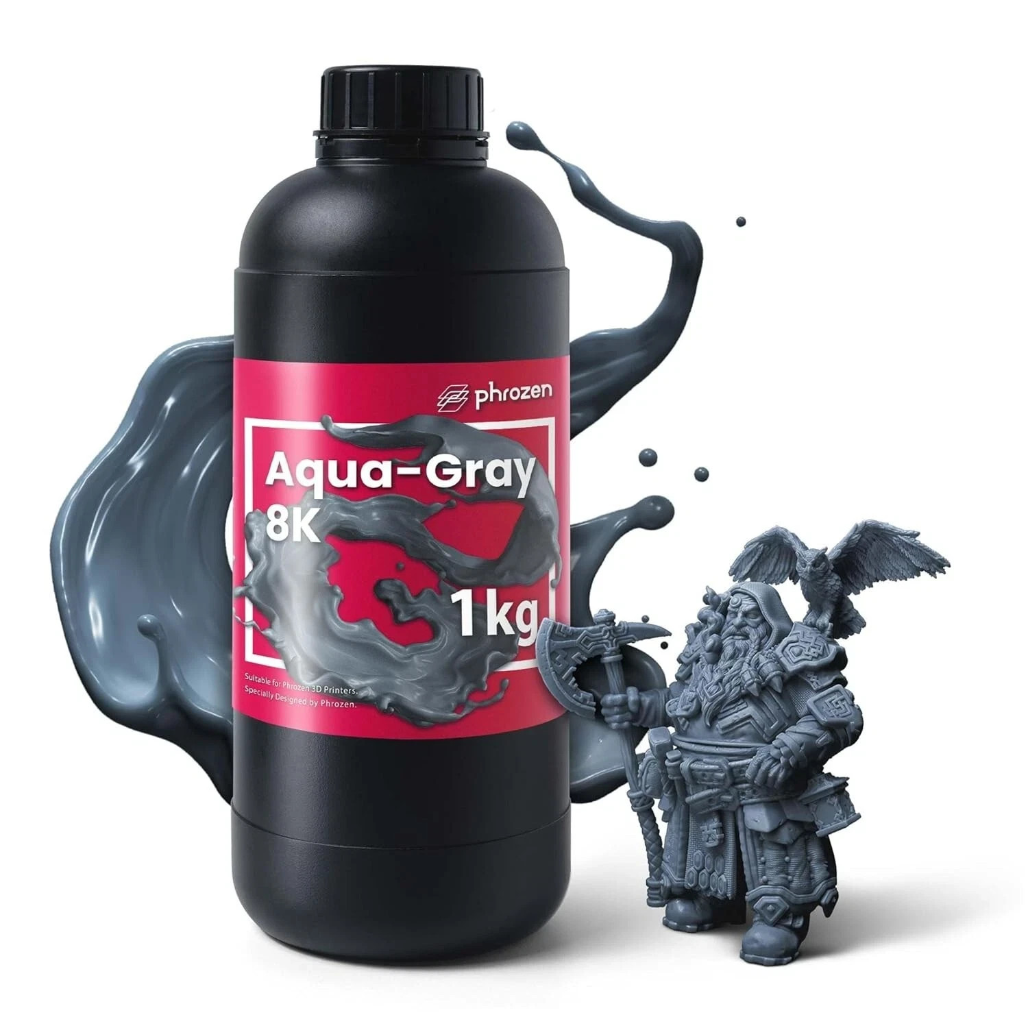 Aqua-Gray 8K 3D Printing Resin, Designed to Showcase Highly -⭐️⭐️⭐️⭐