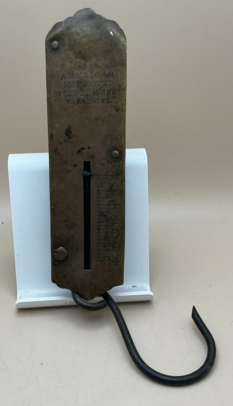 Antique American Improved Spring Balance Warranted 24 lb Scale. See Description.