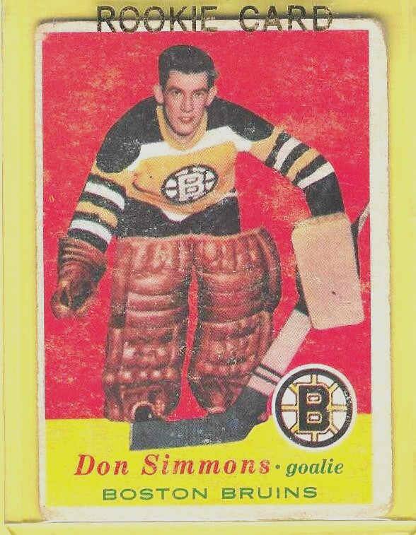 1957-58 Topps**DON SIMMONS**#14 ROOKIE RC(BOSTON BRUINS)LOOK For CONDITION!