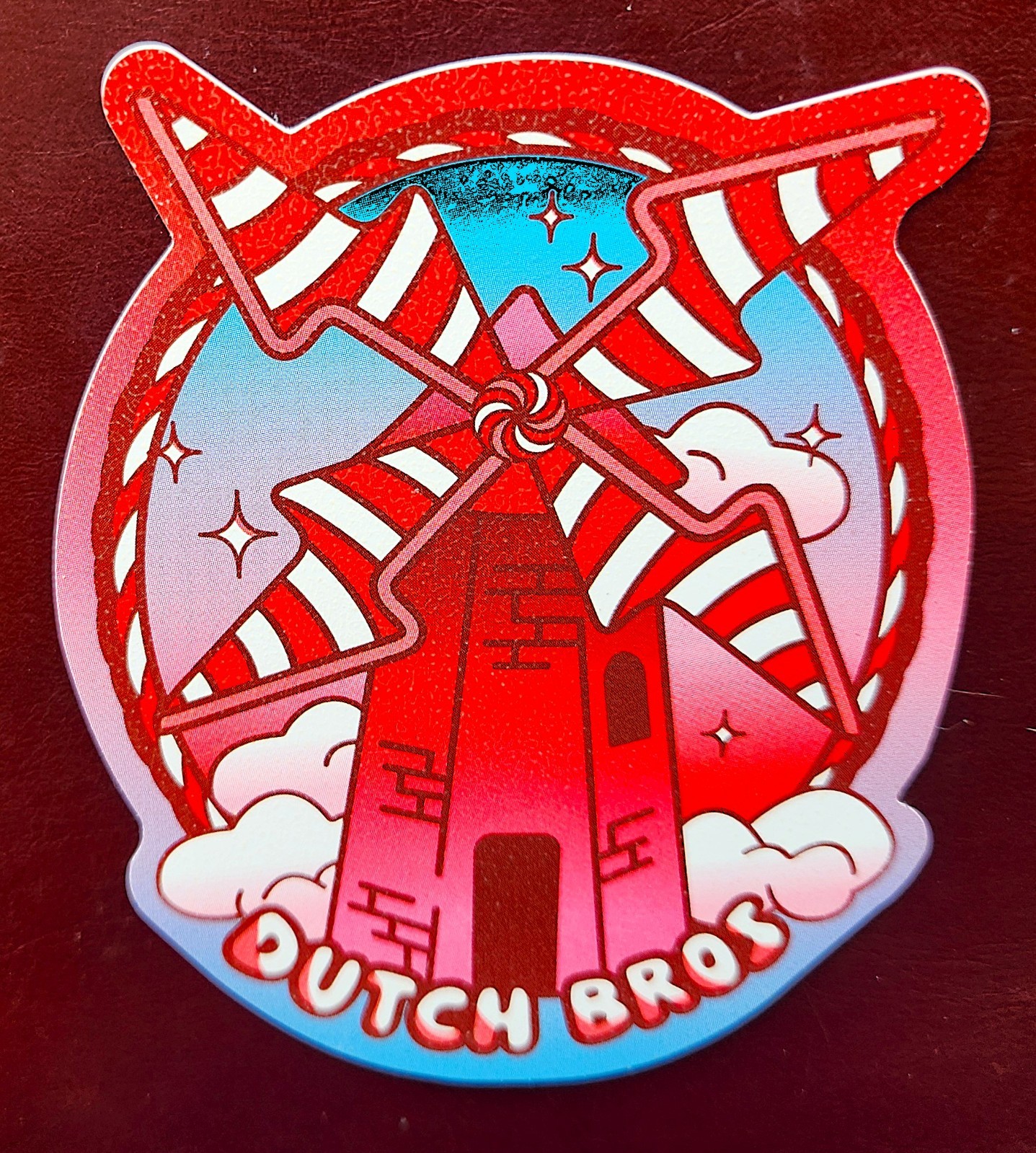 Dutch Bros Scratch n Sniff Candy Cane Windmill Sticker [November 2025] (NEW)