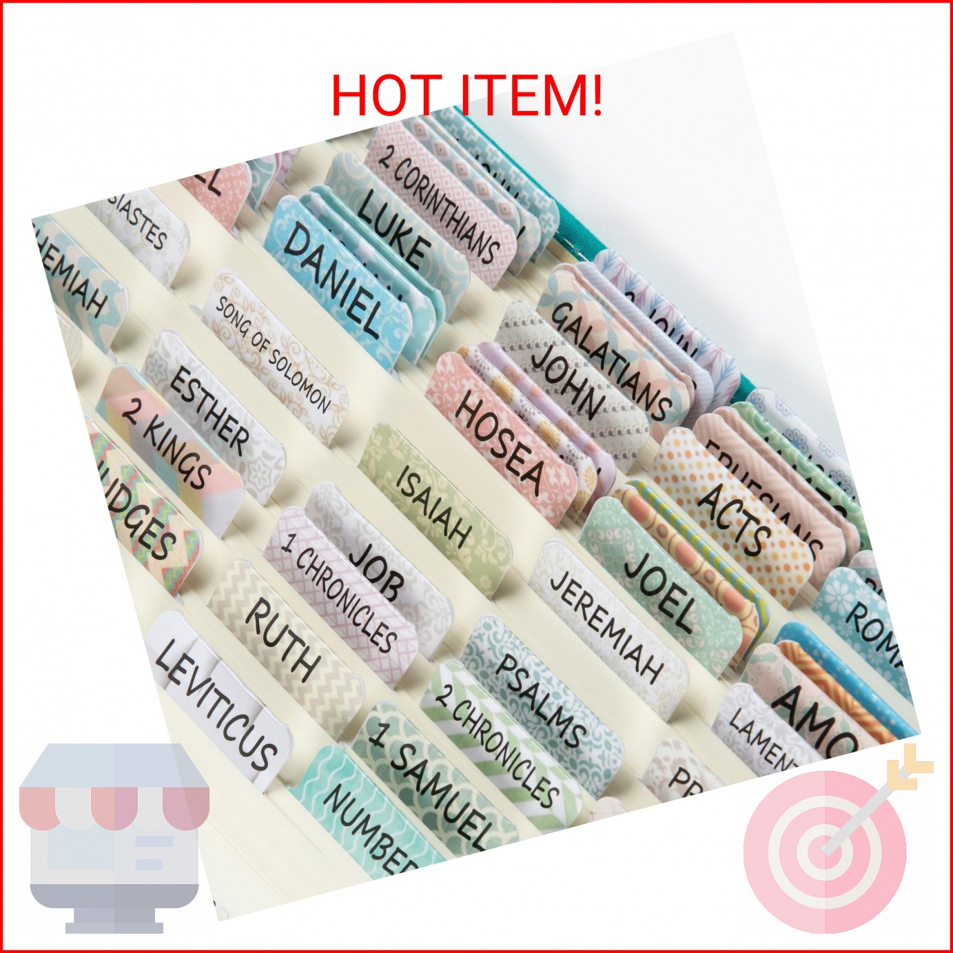 Mr. Pen Bible Tabs - 75 Laminated Tabs for Old & New Testament, Women's Journali