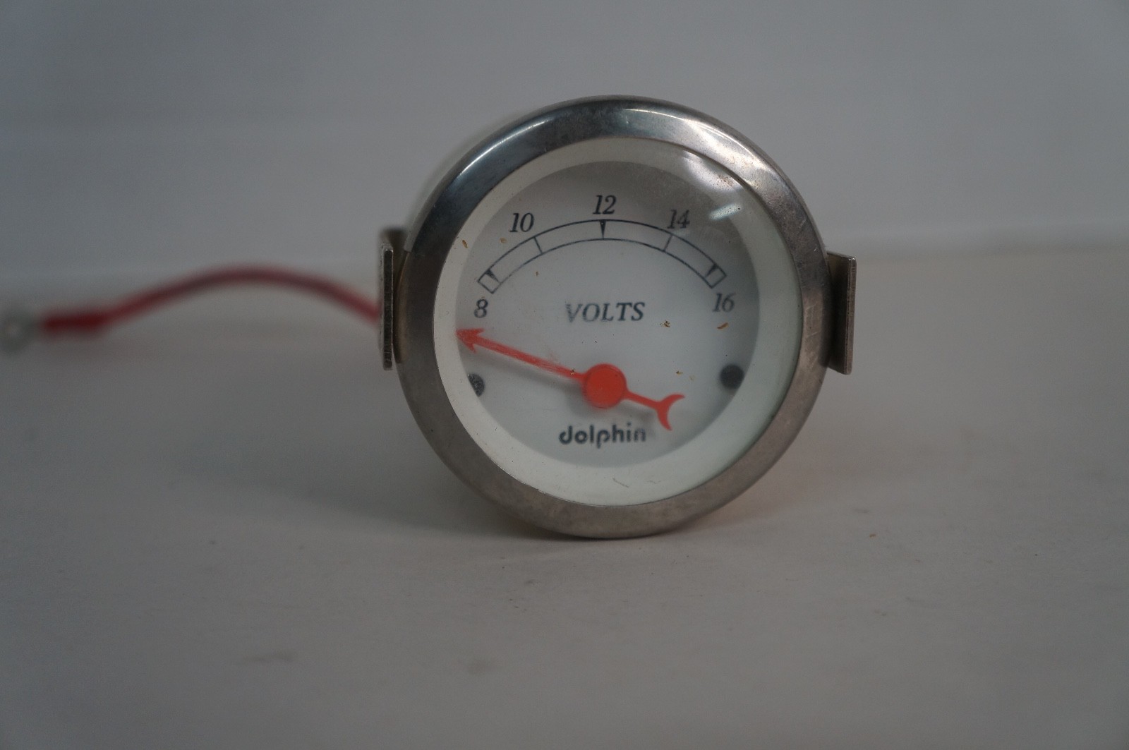 Dolphin White Face 2 1/8" Volt Meter Gauge Hot Rod Rat Rod truck car