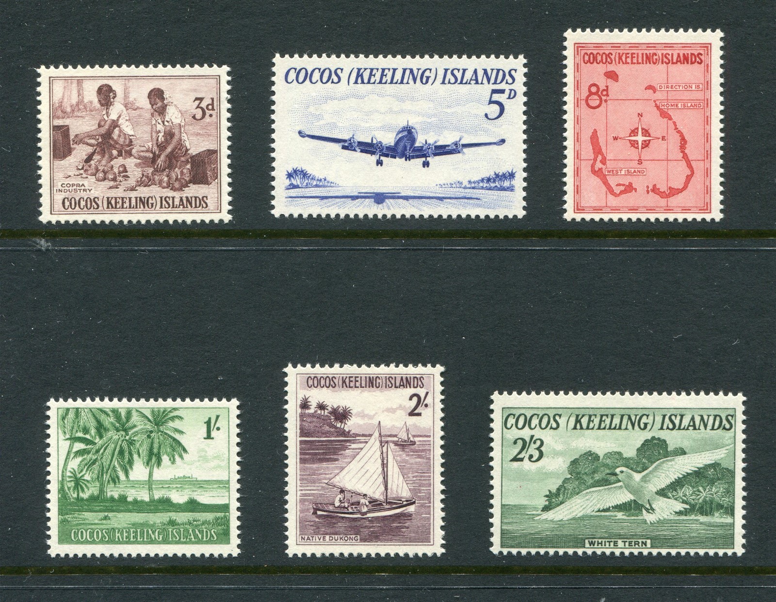 Cocos Islands #1-6 Bird Complet Set [Mint Never Hinged]