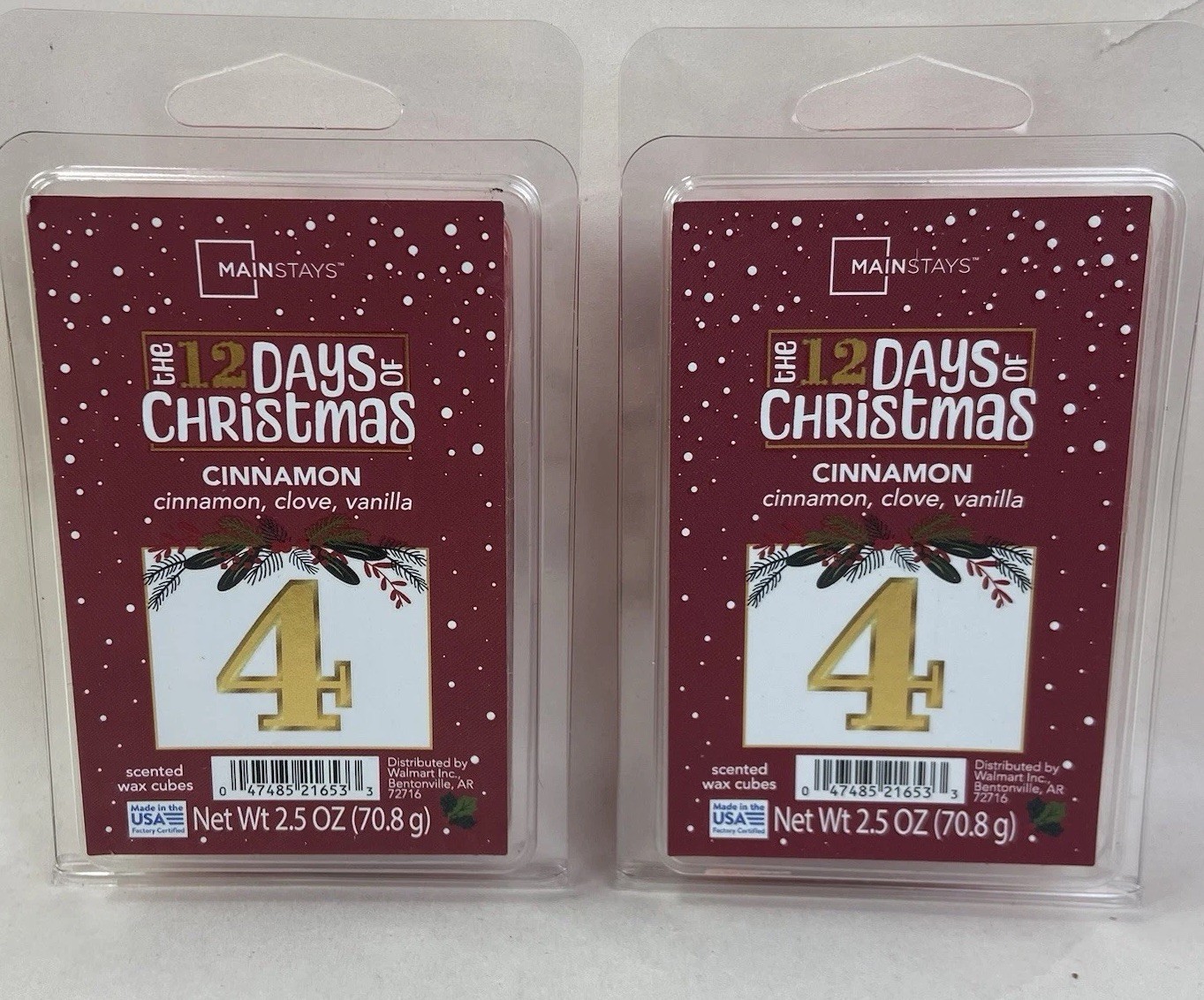 Holiday Cinnamon Scented Wax Melts By Mainstays 2 Packs