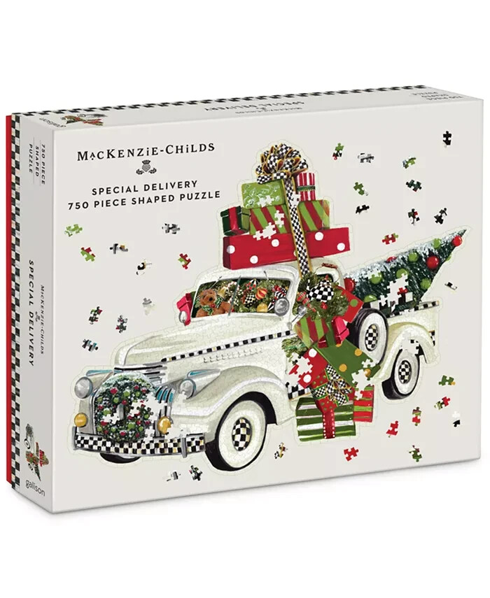 Galison Shaped MacKenzie-Childs Special Delivery 750 Piece Pc Puzzle