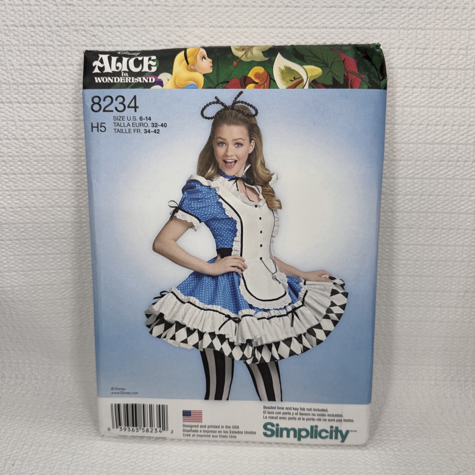Simplicity 8234 Misses Dress Alice In Wonderland Costume Pattern 6-14 *Uncut