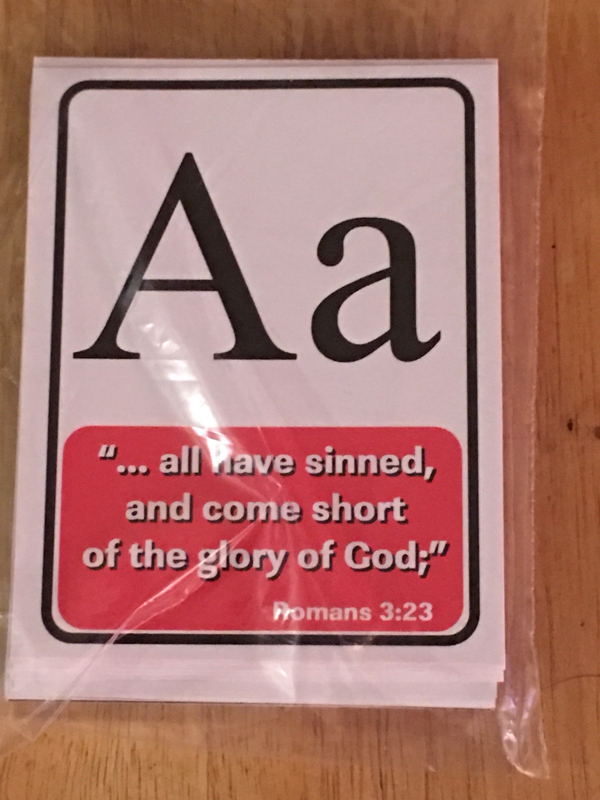 Set Of 5 Alphabet Bible Verses For Children - 26  Mini Student Deck 3.25 x4.25