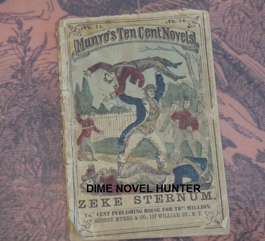 1867 MUNRO'S TEN CENT NOVELS #14 COLORED FRONT COVER DIME NOVEL STORY PAPER