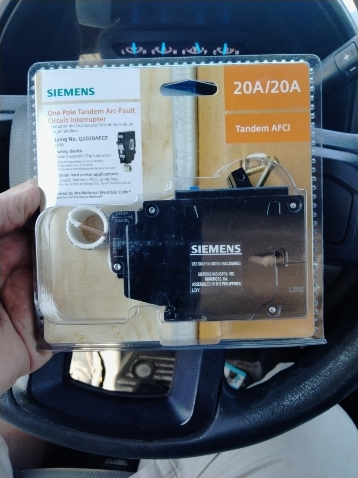 (1) Siemens Q2020AFCP 20A 1-pole Tandem AFCI Type QTA Circuit Breaker - NEW 🔥