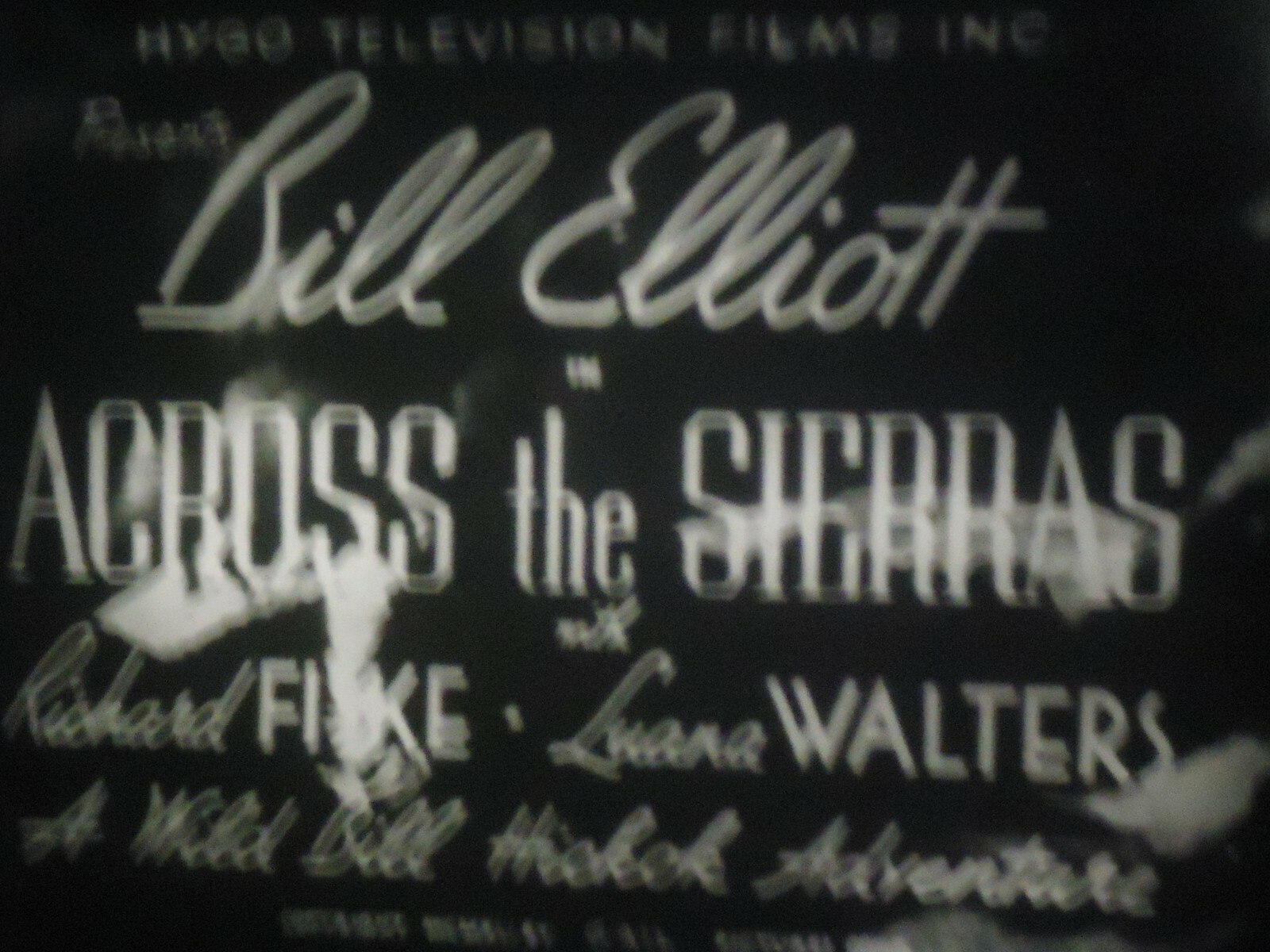 16mm Across the Sierras Bill Elliott Dub Taylor Milton Kibbee Luana Walters 1941