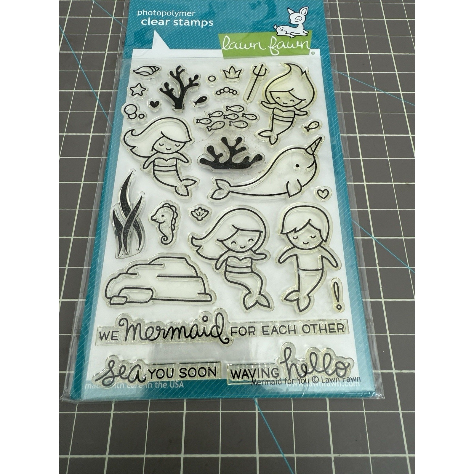 Lawn Fawn Mermaid For You Clear Cling Stamps