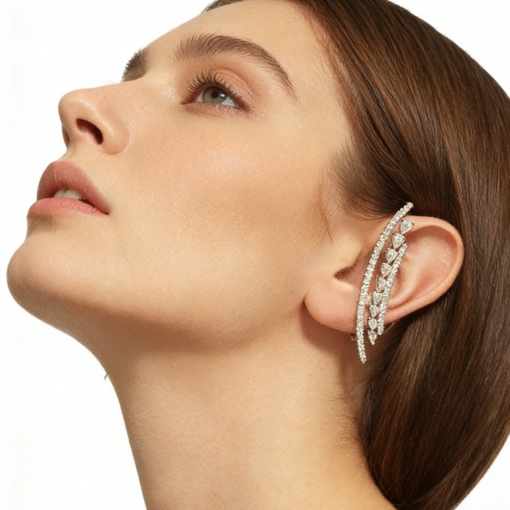 Women Earrings Rhinestone Multi-layer Fashion Metal Jewel Body chain 06019