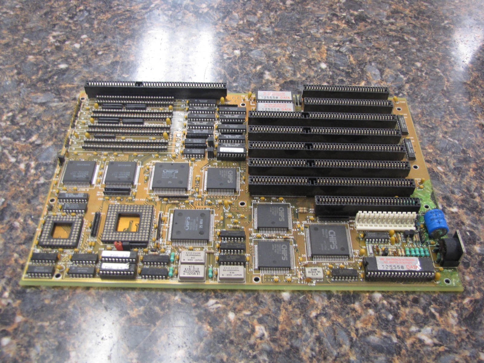 Vintage AMI 386 ISA BIOS 6-Slot PGA Socket Motherboard - JD3