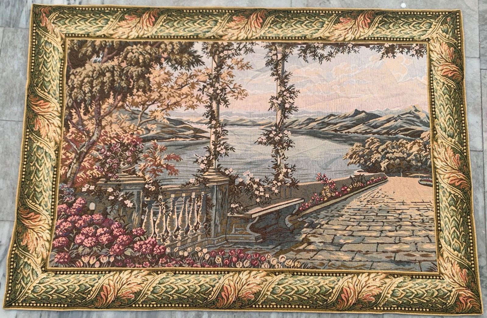 Vintage French Tapestry Medieval Pictorial Wall Decor Tapestry 3x4 ft Free Ship