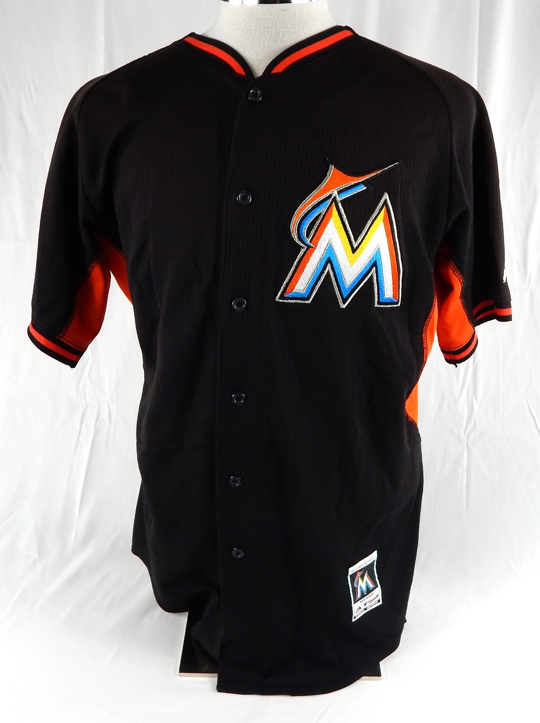 2014-16 Miami Marlins Cabrera #78 Game Used Black Jersey ST BP 44 021