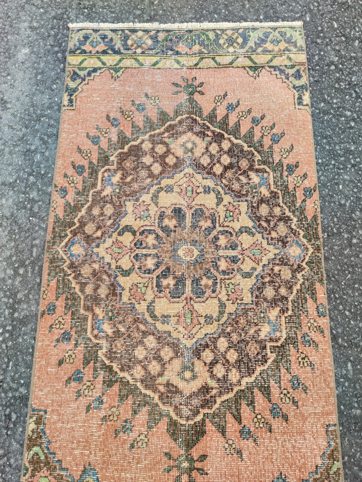 20 ft extra long runner rug Hallway, Long runner Turkish Oushak vintage 3x20