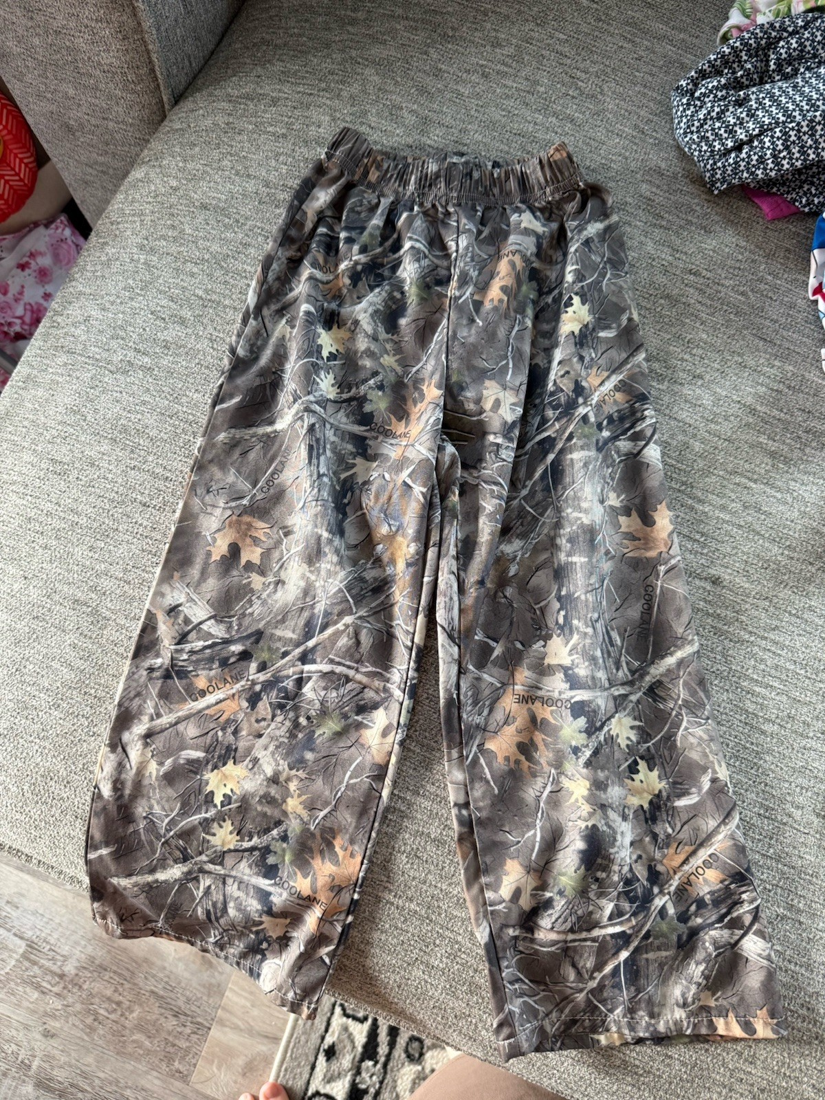 COOLANE Camouflage Hunting Pants Elastic Cuffs Brown Beige Gray