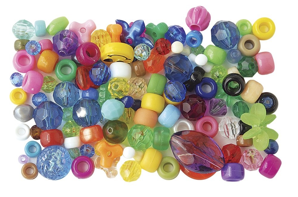 The Beadery 1-Pound Bag of Mixed Craft Beads 8mm, Multicolor 