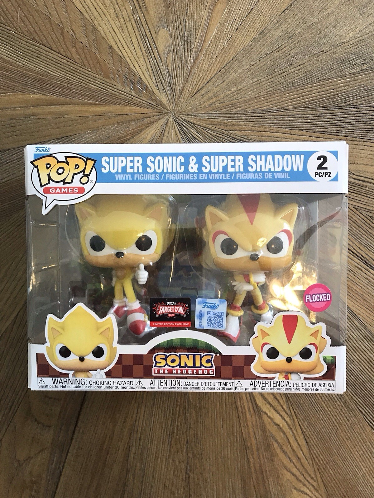 Funko Pop! SUPER SONIC & SUPER SHADOW FLOCKED (2- Pack) 2026 TargetCon Exclusive
