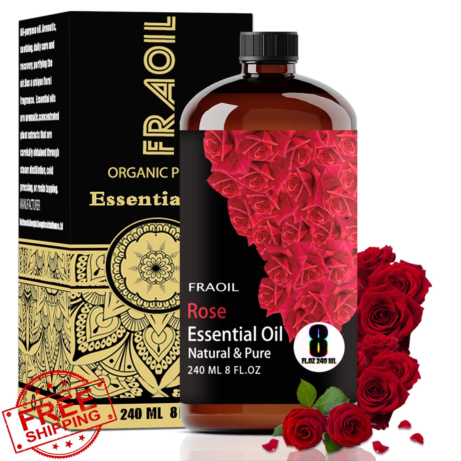 Rose Essential Oil 8 Fl Oz Diffuser Perfume DIY Candle Soap