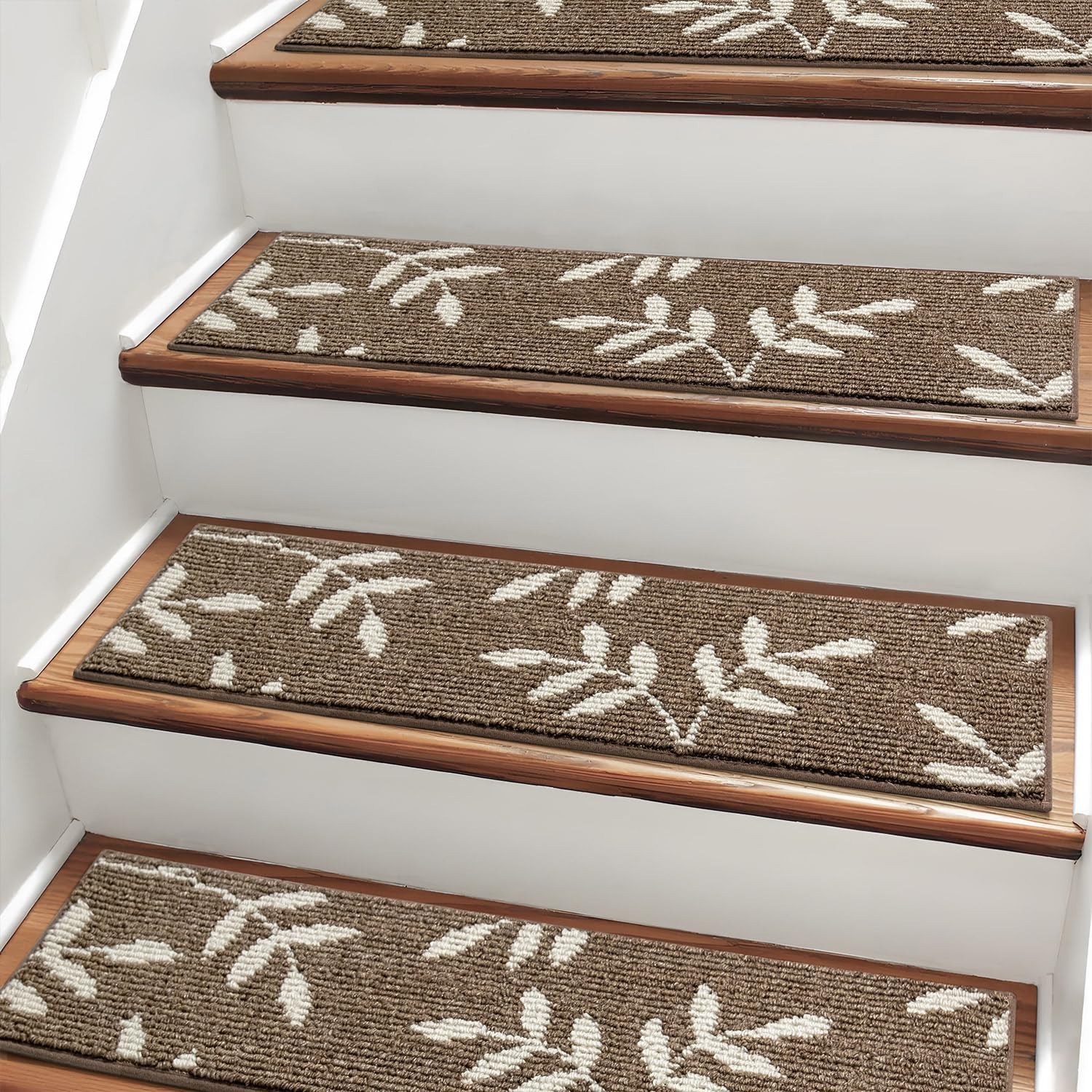 Stair Treads for Wooden Steps Non Slip Stair Carpet, 4 Pack Stair Runners Ind...