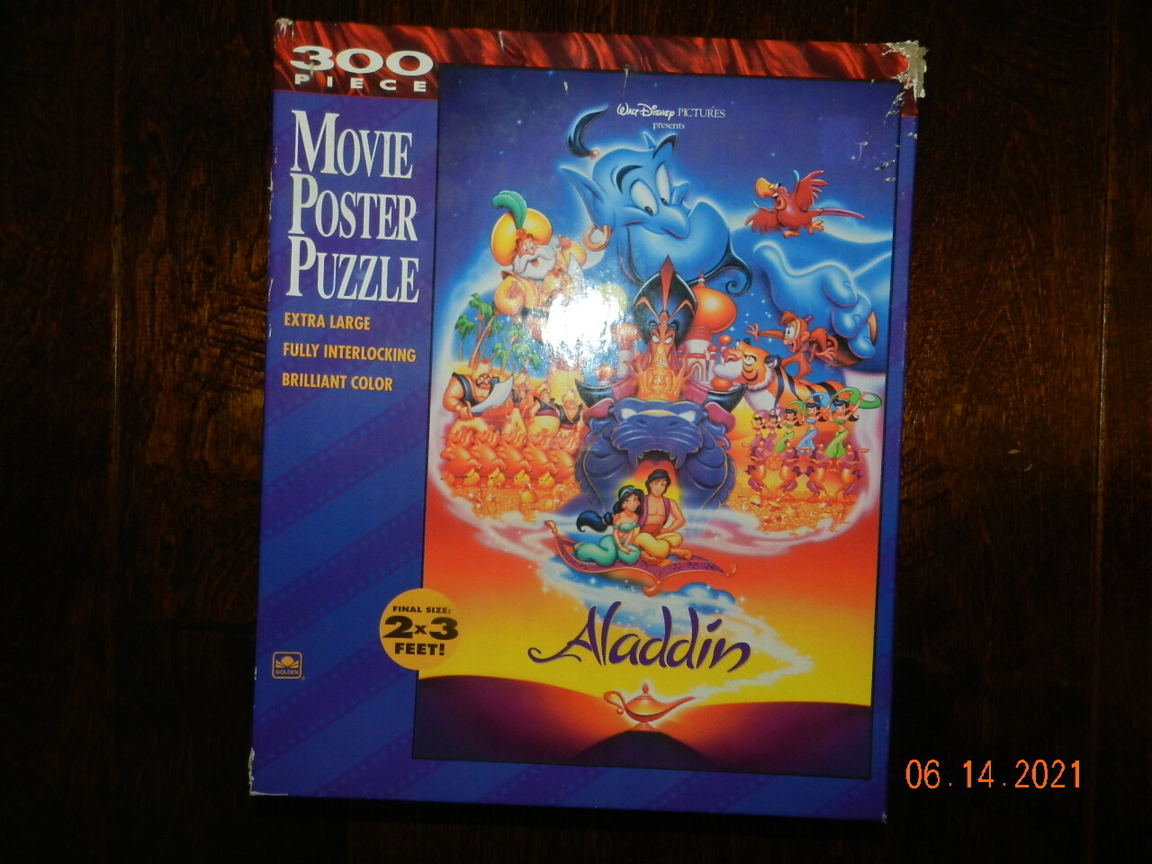 Walt Disney Aladdin Movie Poster Puzzle 300 Piece 2' x 3'