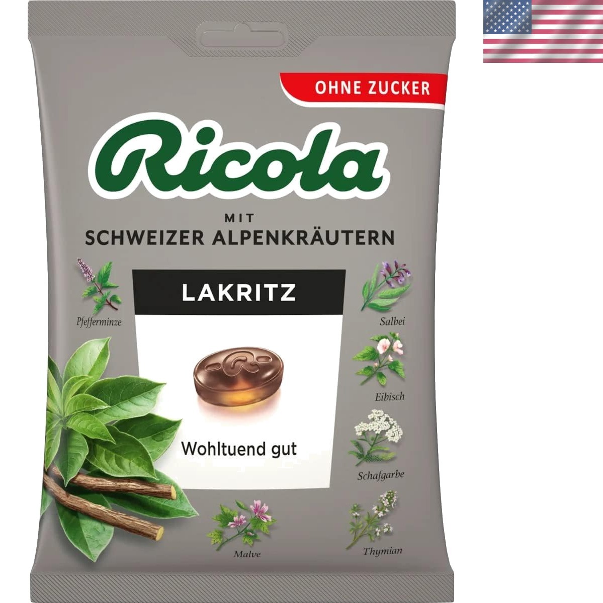 Licorice Sugarfree Throat Cough Drops Imported from  Shipping from  - 75g