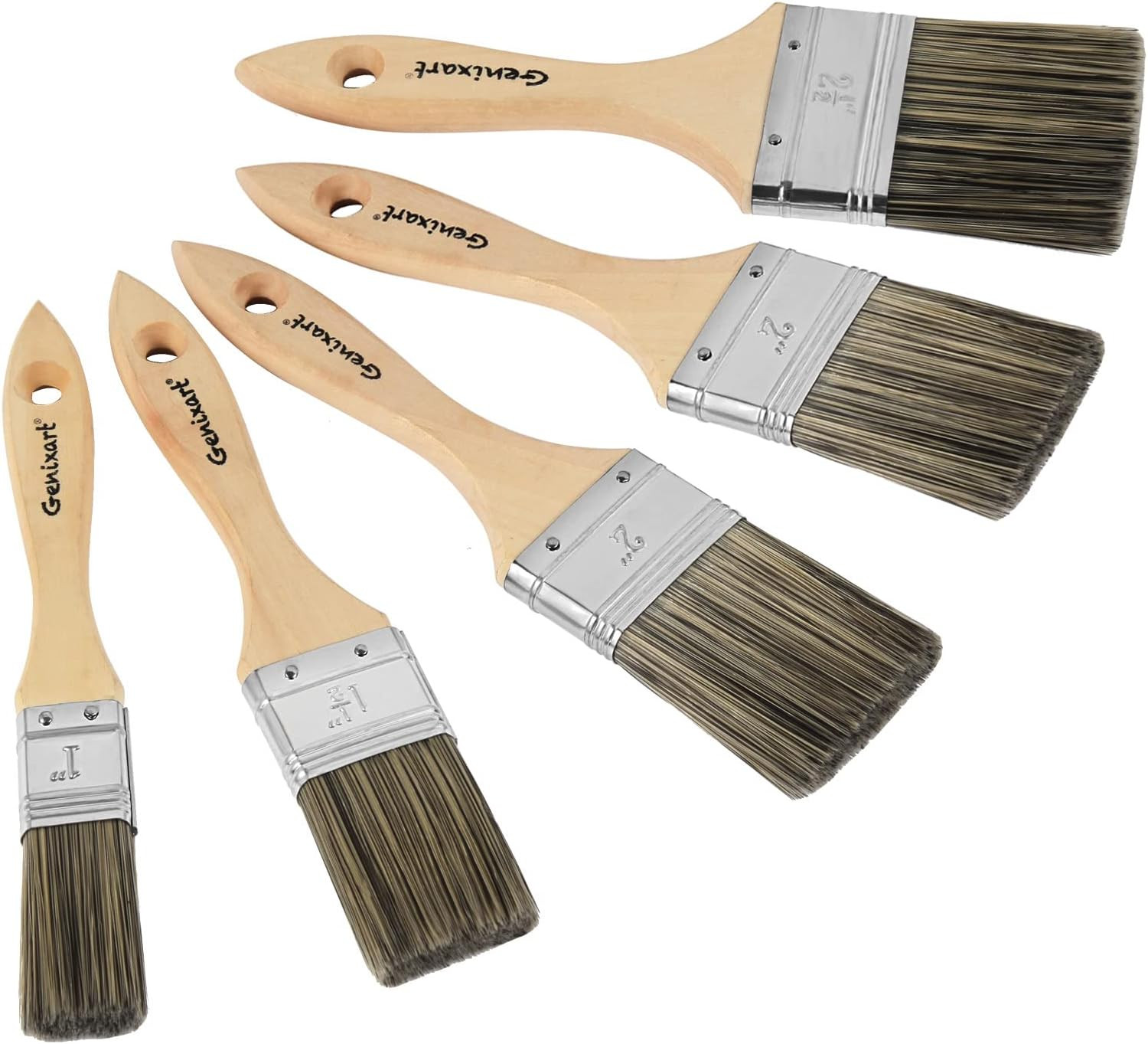Double Thick Chip Paint Brush Set,Wood Stain Brushes for Painting Walls and Fenc