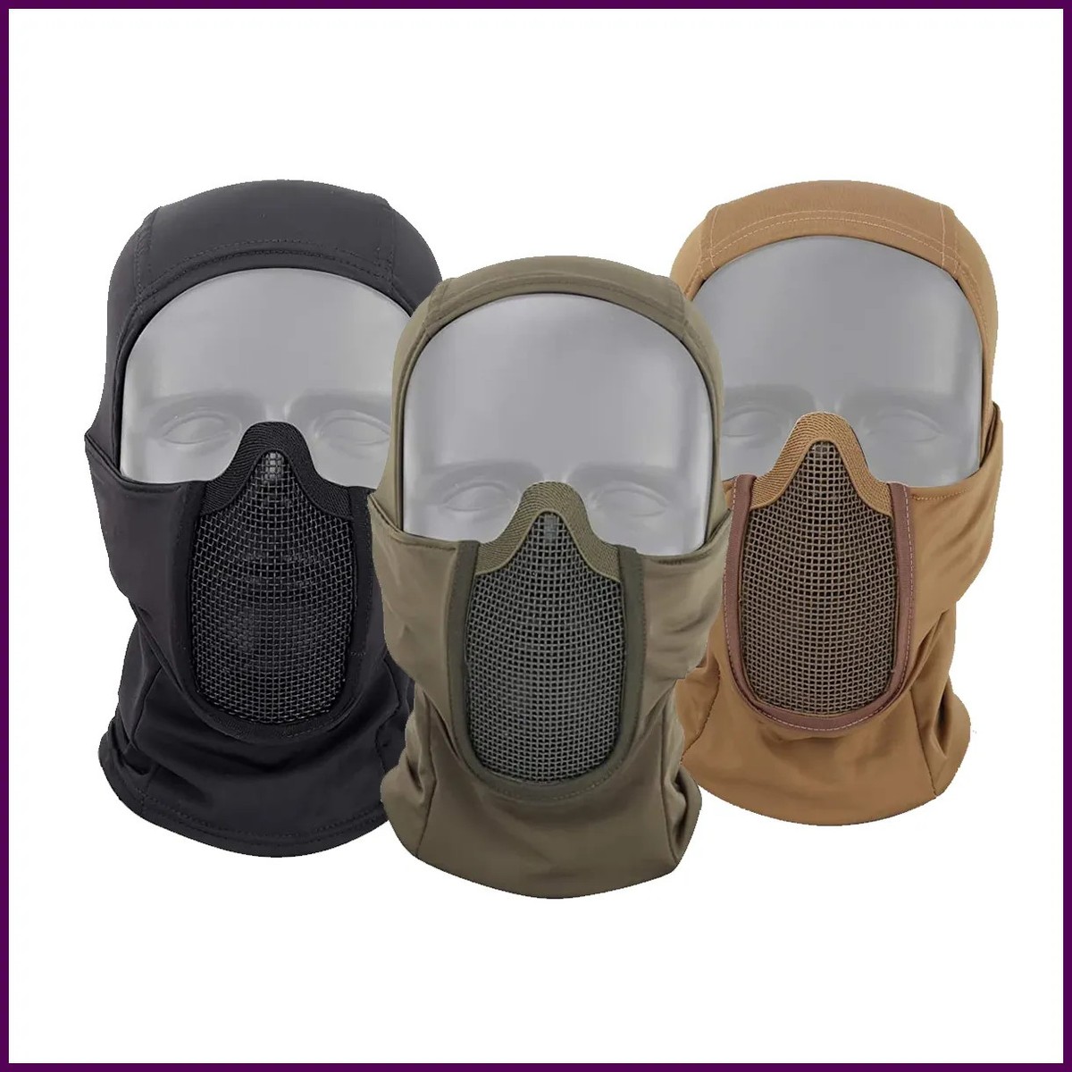 Tactical Balaclava Mask Mouth Protection Half Face Mask Breathable Mesh Airsoft