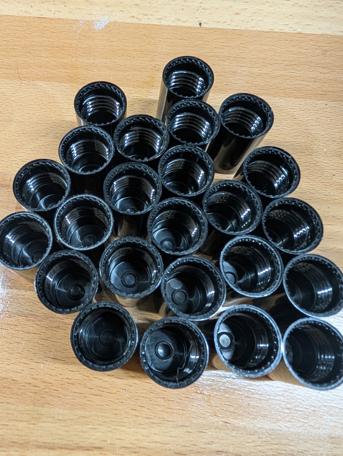 Lot Of 24 Black Metal Caps For 10ml Roller Ball Bottles