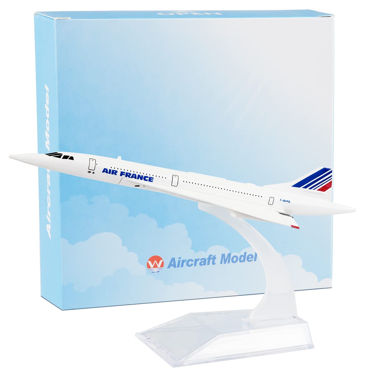 Model Airplane France Concorde F-BVFB Plane Die-cast Alloy Aircraft Model for...