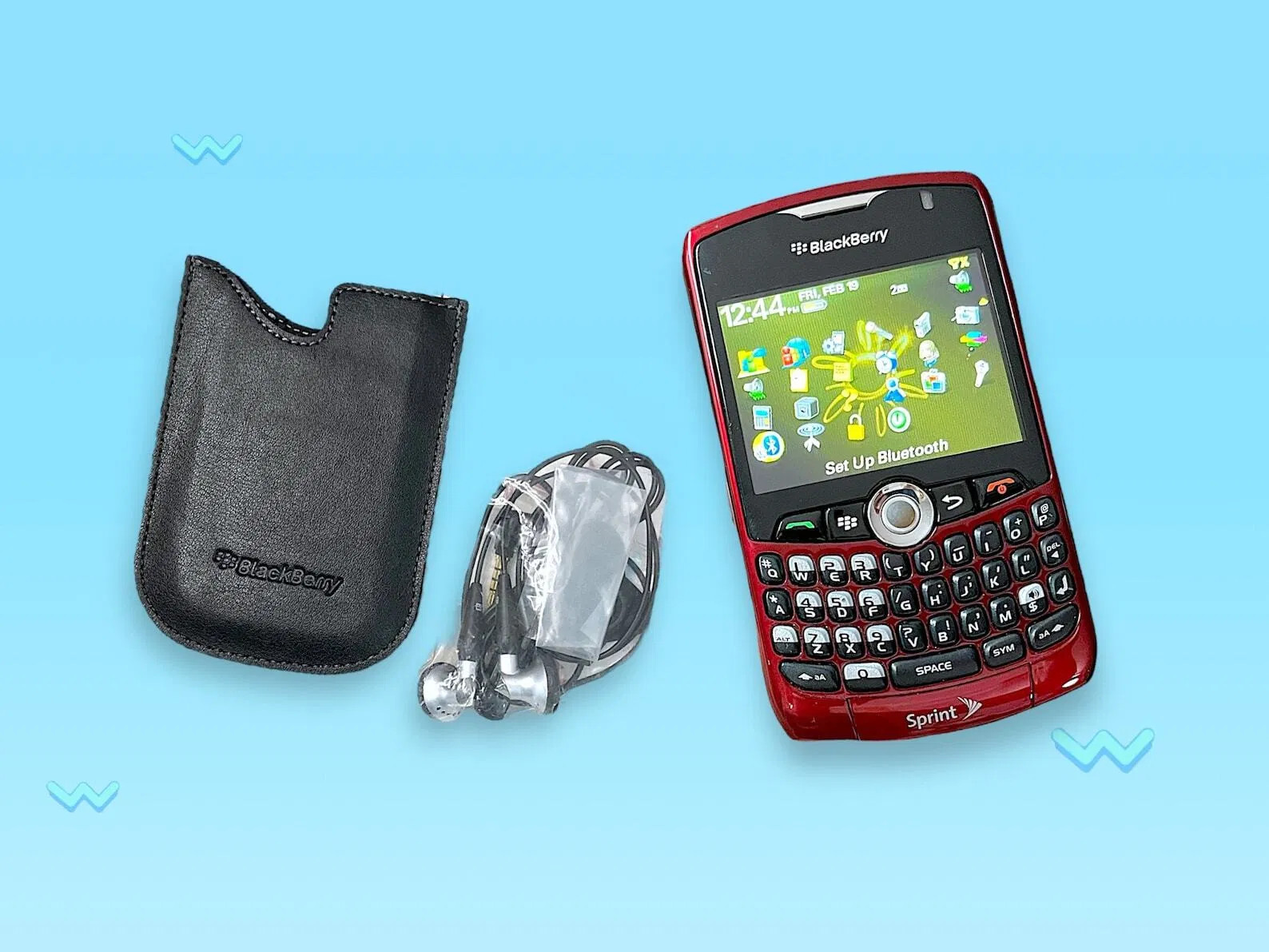 Vintage Red BlackBerry Mobile Cell Phone.Works!