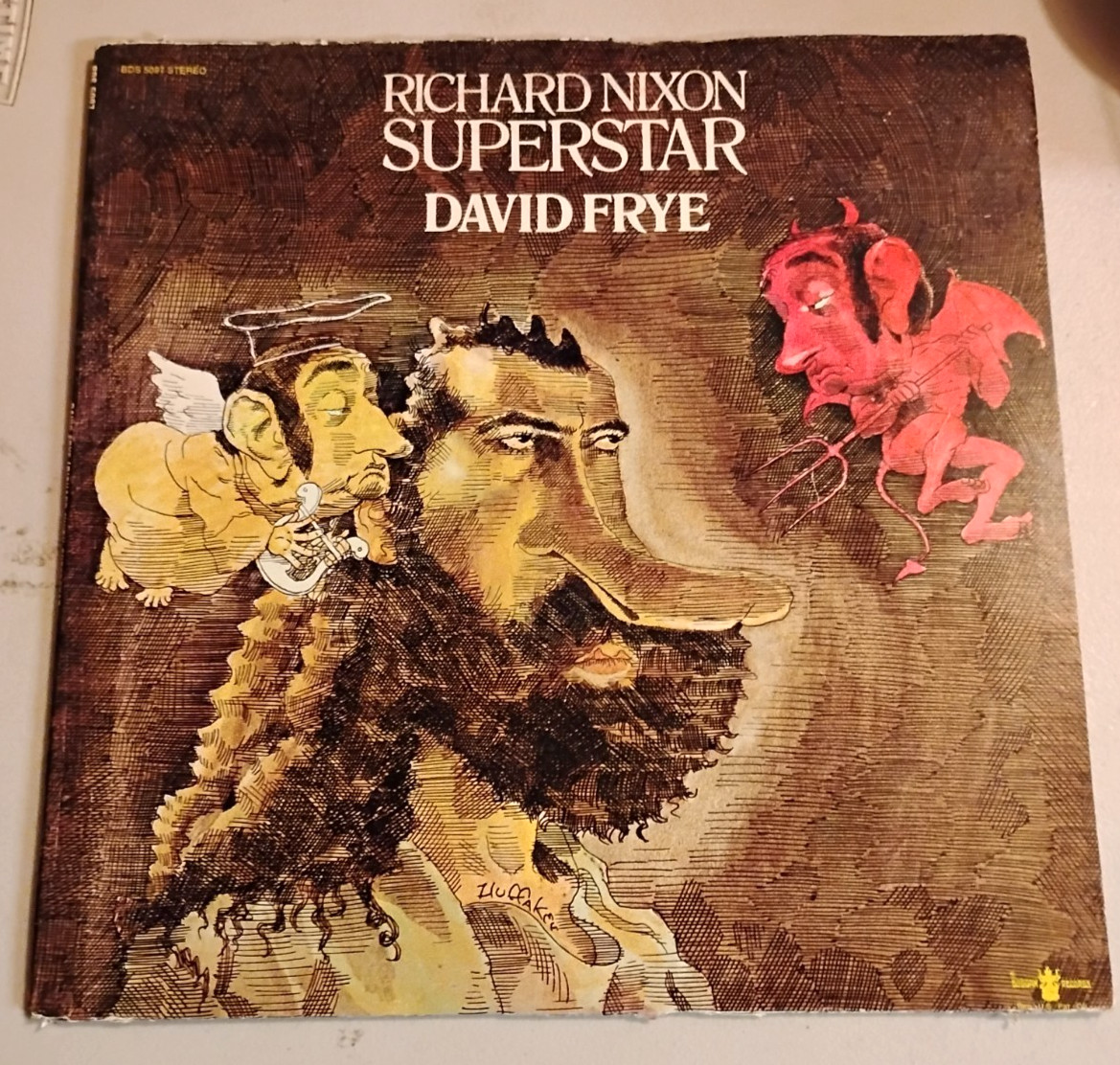 DAVID FRYE, RICHARD NIXON SUPERSTAR LP BDS 5097 Vintage Comedy Buddha Records
