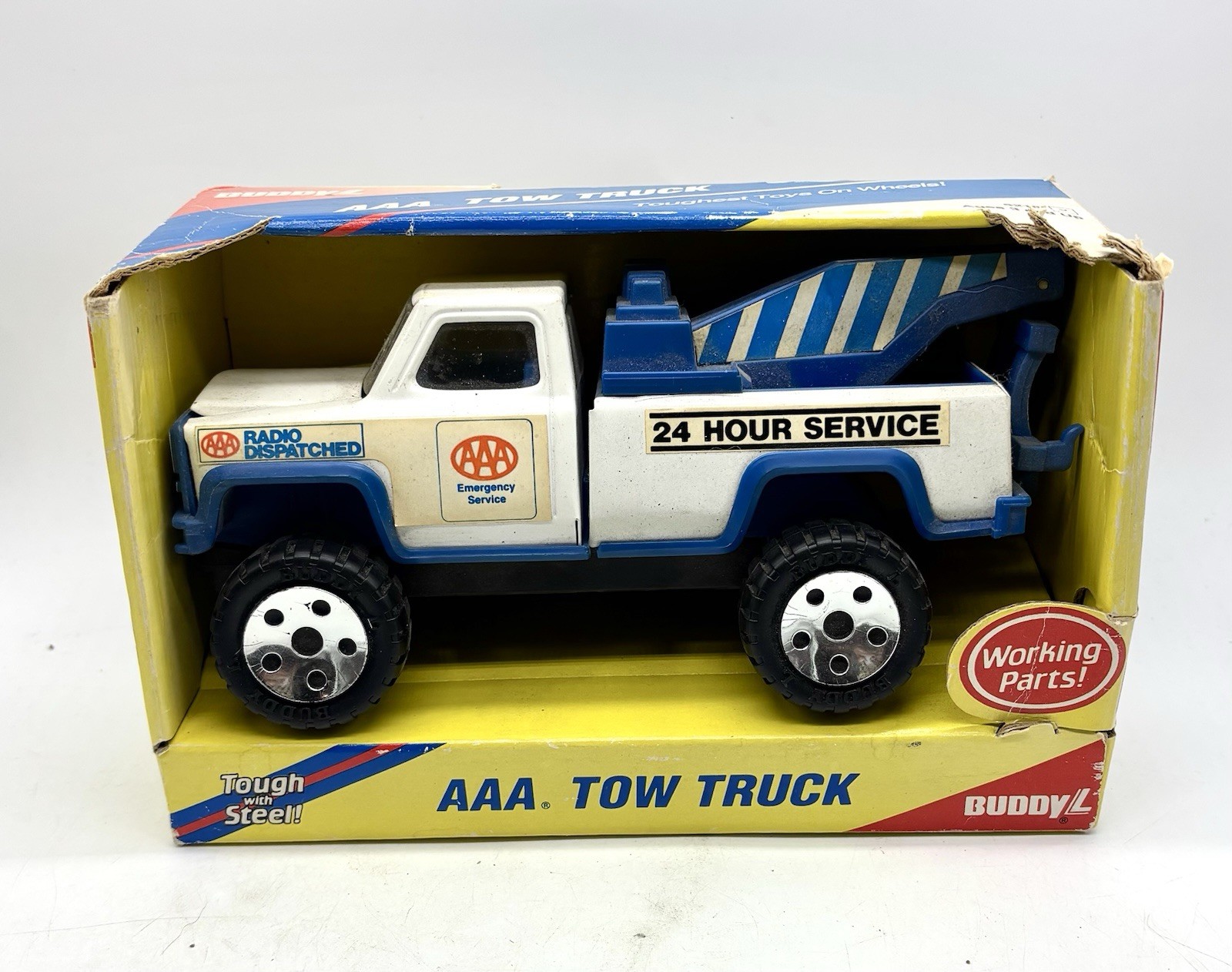 Buddy L AAA Tow Truck Super Brutes Toughest Toy On Wheels 1989 Toy MIB Vintage