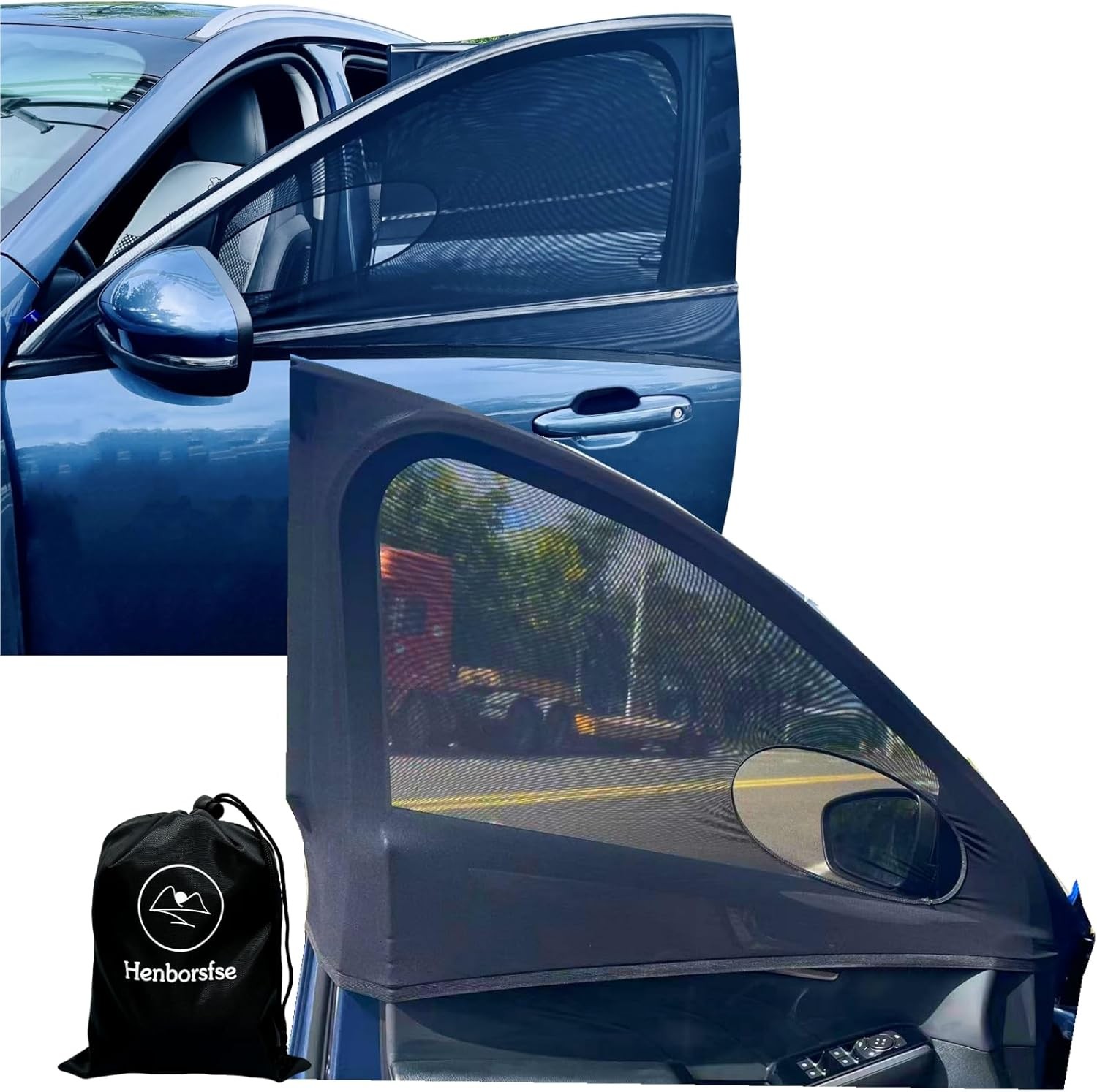 Front Door Driver Side Window Sunshade- 2 Pack car Camping Trip,Double Layer Win