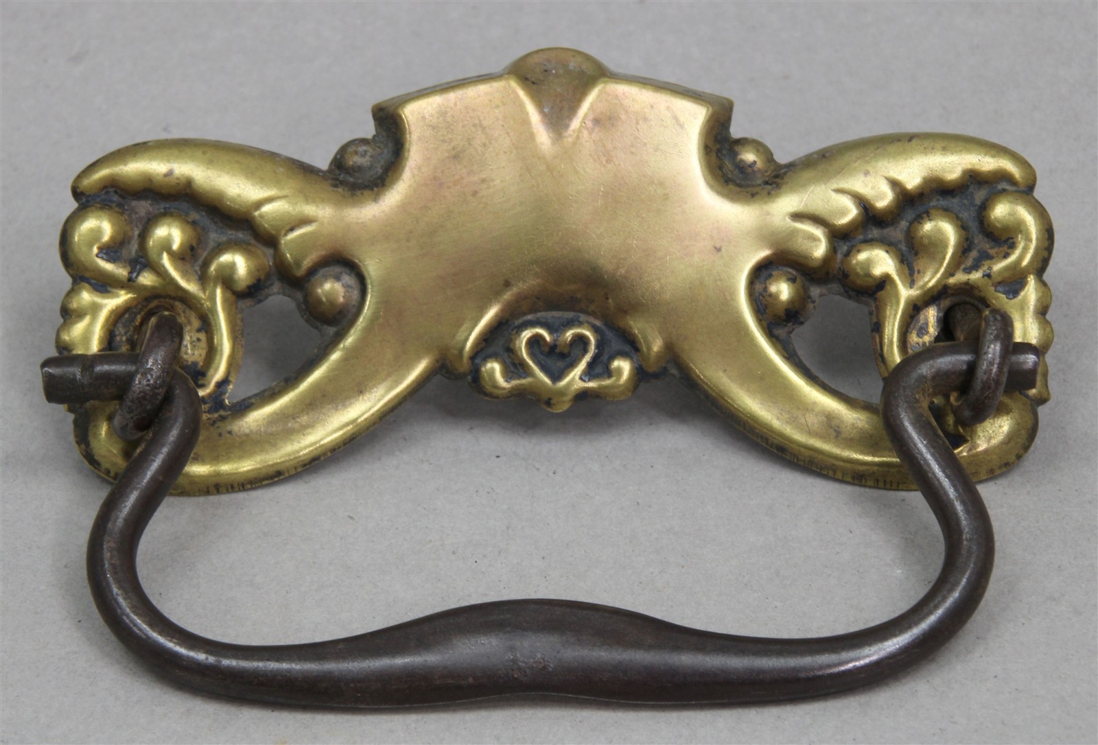 Ornate Antique Victorian Desk Cabinet Drawer Drop Bail Pull 3" On Center