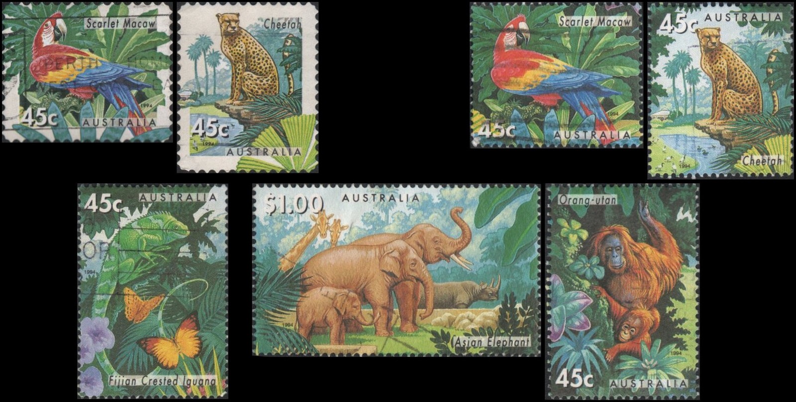 Australia #1385-1391 Used