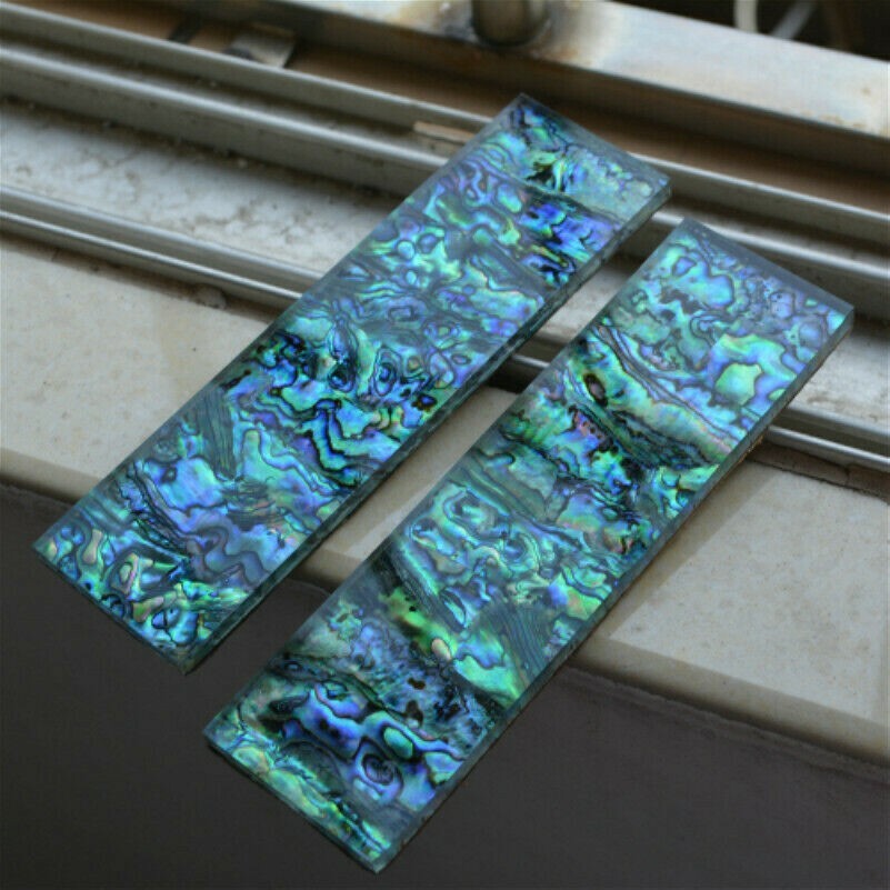 2pcs Knife Handle Making Green/Blue Abalone Shell Acrylic Blanks Crafts DIY