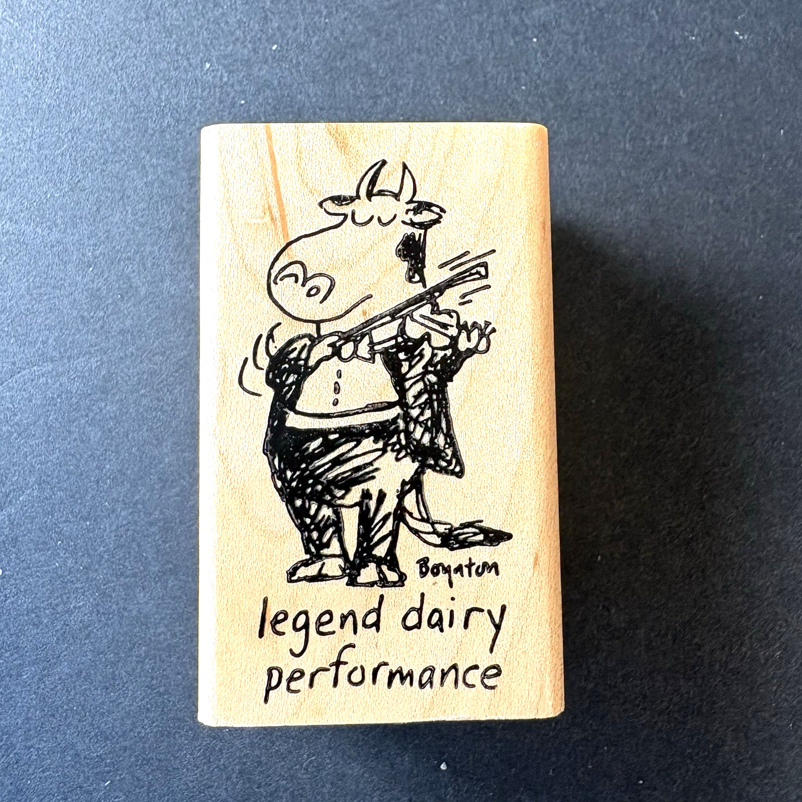 Kidstamps Cow Legend Dairy Performance Violin Funny Boynton Rubber Stamp 1922
