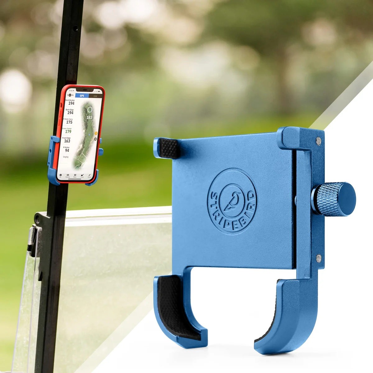 Stripebird Golf Magnetic Phone Holder Cart Mount Ultra Strong Magnet Blue