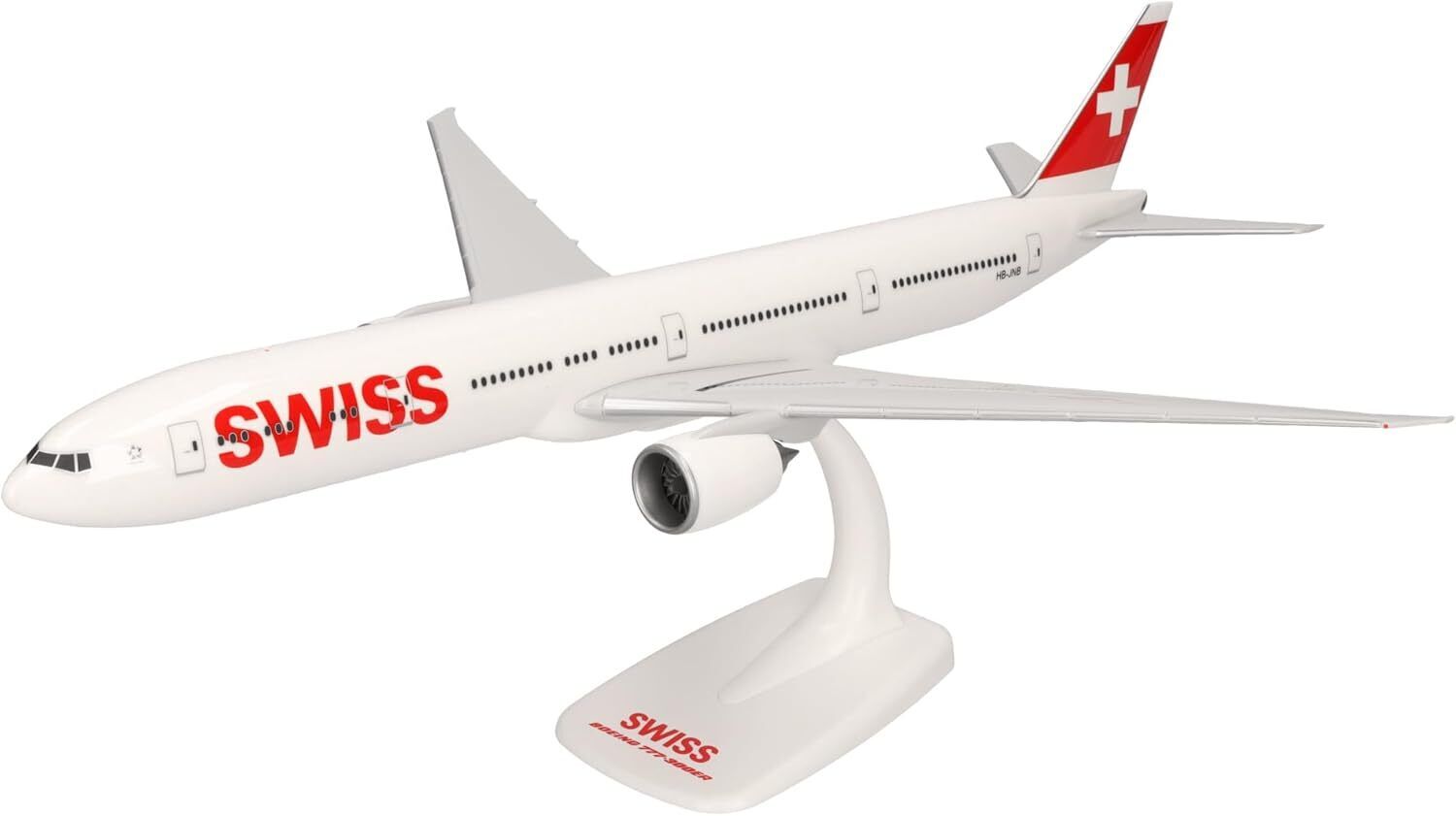 Herpa 610698-001 Swiss International Boeing 777-300ER HB-JNB Desk 1/200 AV Model