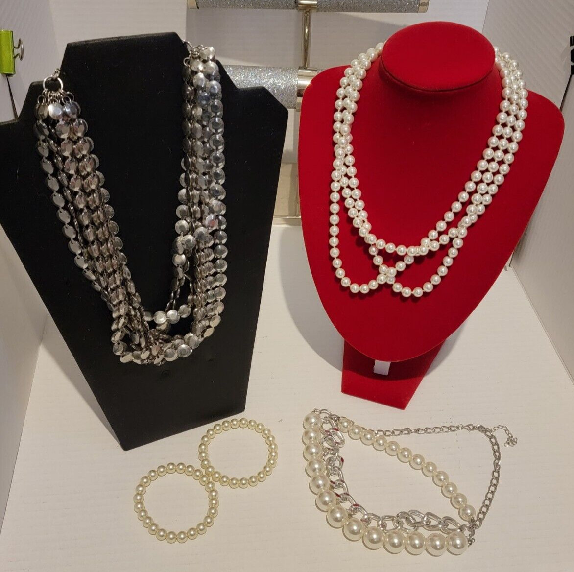 Jewelry Mixed Pearls & Metals Necklaces & Bracelets