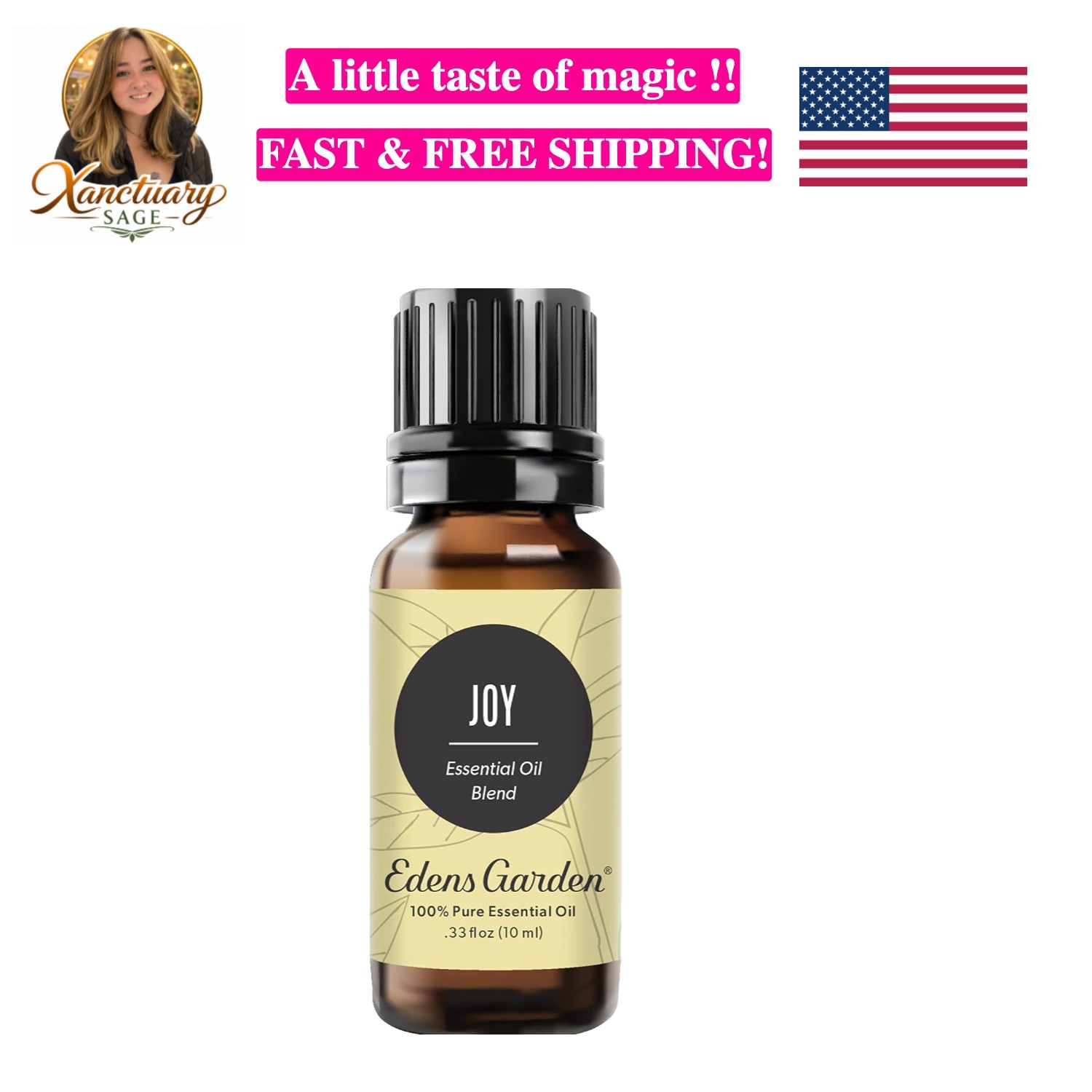 Joy Essential Oil Blend- 100% Pure  Grade, Undiluted, Natural, Therapeutic, A...