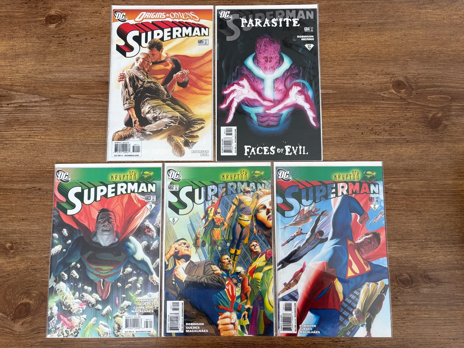Lot Of 5 Superman DC Comic Books # 681 682 683 684 685 NM 1st Prints 6 J440
