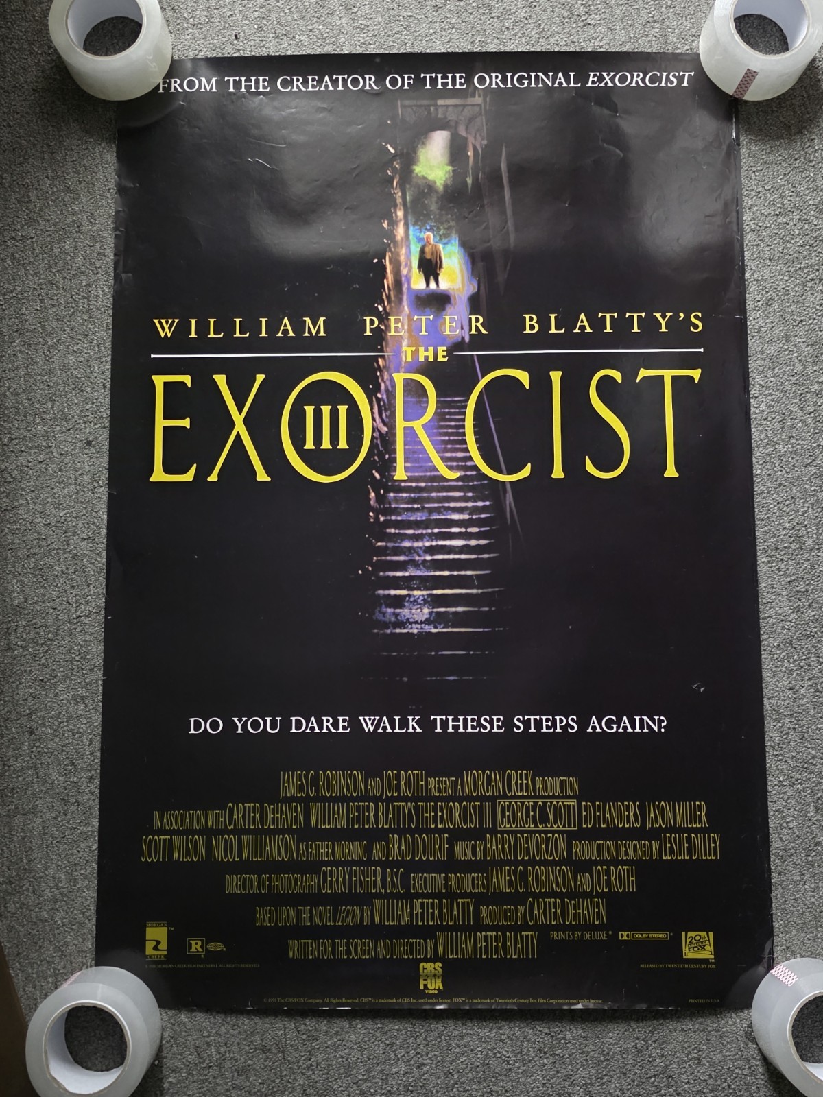 EXORCIST III Original Video Movie Poster HORROR VHS EXORCIST 3
